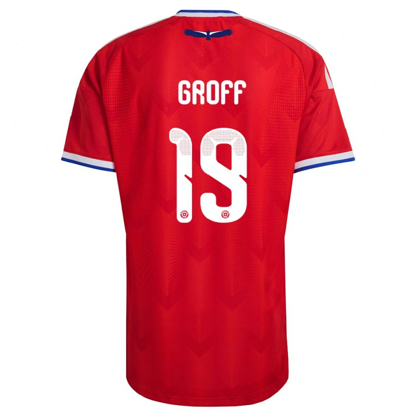 Danxen Men Chile Llanka Groff #19 Red White Blue Home Jersey 26-28 T-Shirt