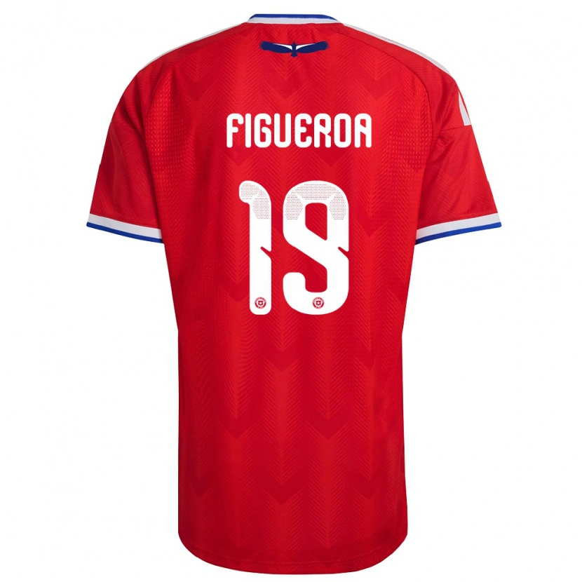 Danxen Men Chile Catalina Figueroa #19 Red White Blue Home Jersey 26-28 T-Shirt