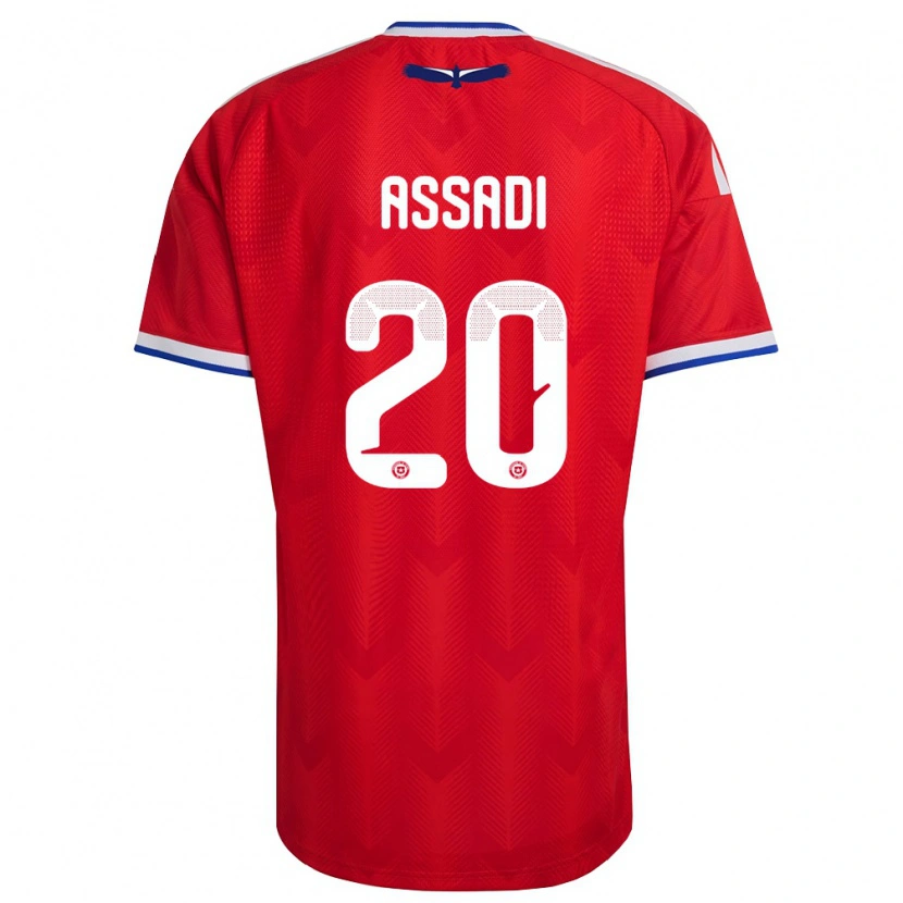 Danxen Men Chile Lucas Assadi #20 Red White Blue Home Jersey 26-28 T-Shirt