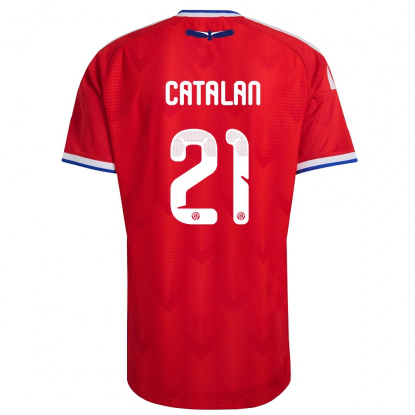 Danxen Men Chile Matías Catalán #21 Red White Blue Home Jersey 26-28 T-Shirt