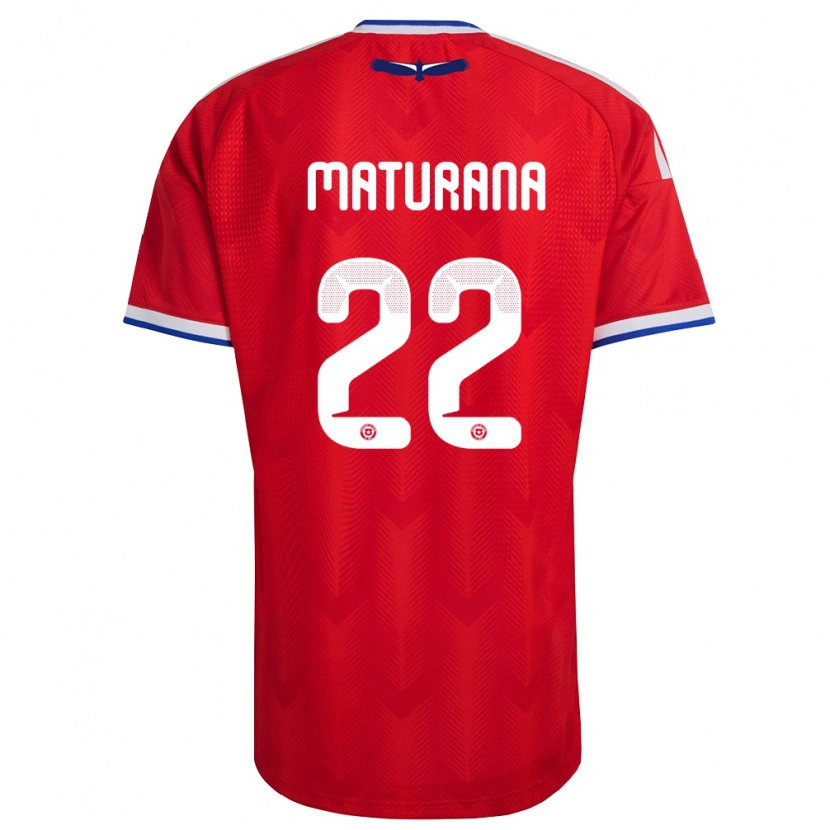 Danxen Men Chile Martín Maturana #22 Red White Blue Home Jersey 26-28 T-Shirt
