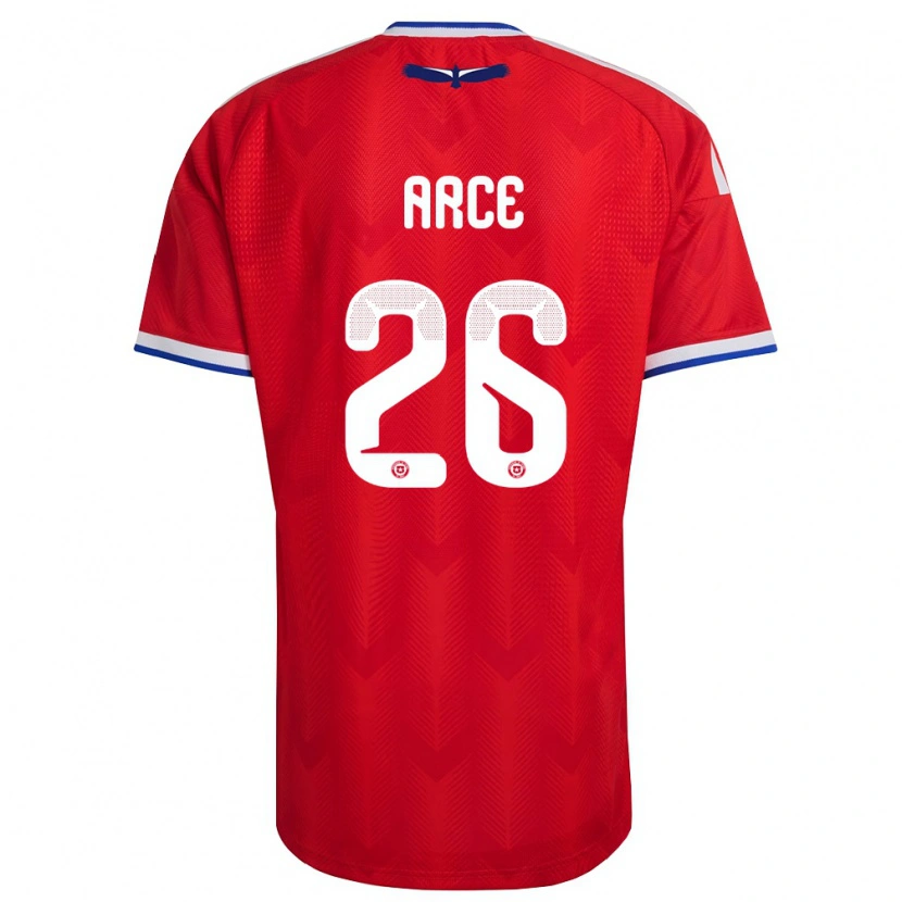 Danxen Men Chile Agustín Arce #26 Red White Blue Home Jersey 26-28 T-Shirt