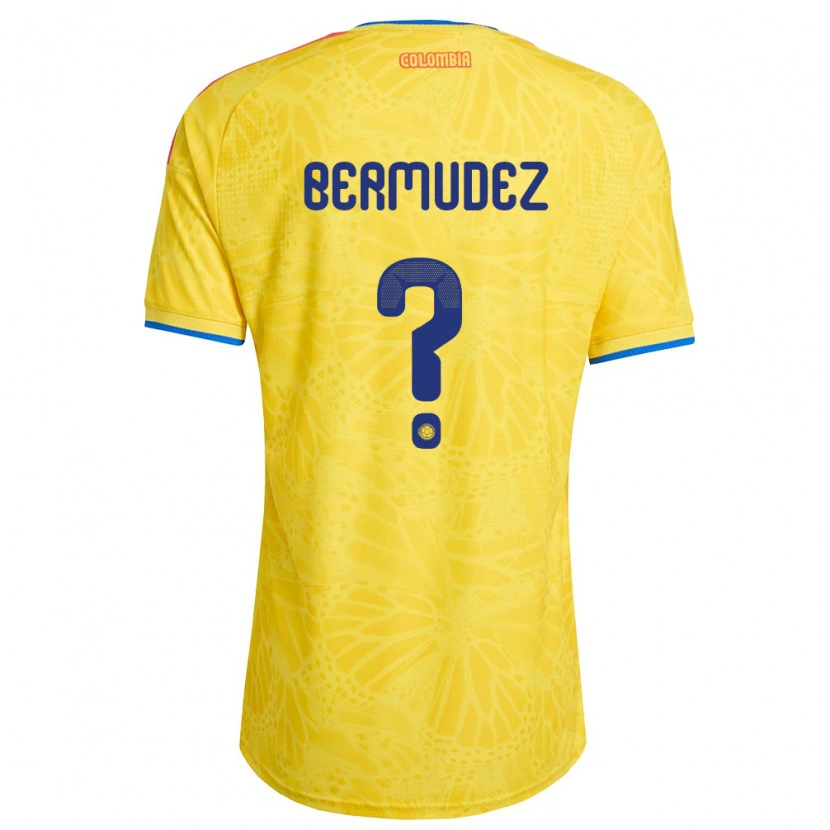 Danxen Men Colombia Samuel Bermudez #0 Yellow Blue Red Home Jersey 26-28 T-Shirt
