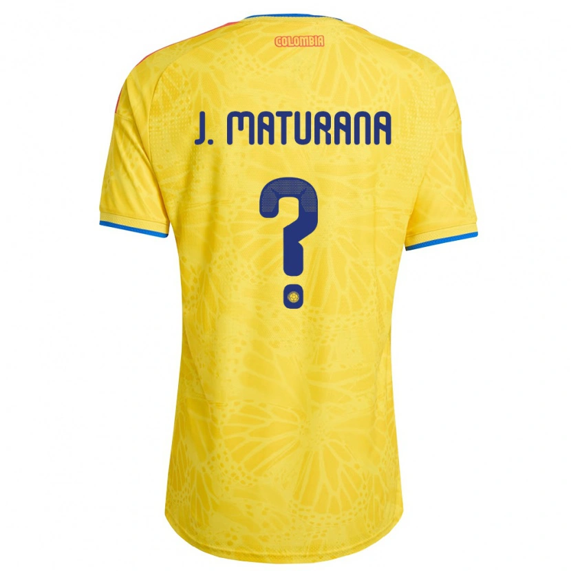 Danxen Men Colombia Jhon Maturana #0 Yellow Blue Red Home Jersey 26-28 T-Shirt