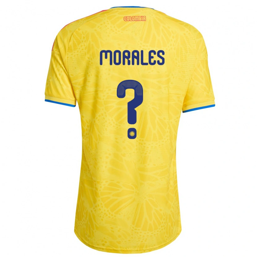 Danxen Men Colombia María Morales #0 Yellow Blue Red Home Jersey 26-28 T-Shirt