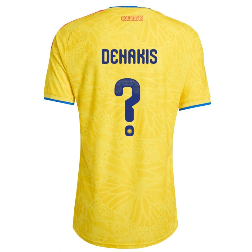 Danxen Men Colombia Isabel Dehakis #0 Yellow Blue Red Home Jersey 26-28 T-Shirt