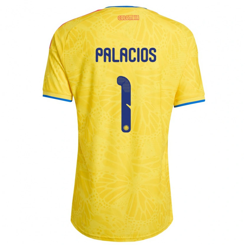 Danxen Men Colombia Jhonatan Palacios #1 Yellow Blue Red Home Jersey 26-28 T-Shirt