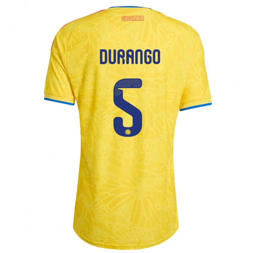 Danxen Men Colombia Lorena Durango #5 Yellow Blue Red Home Jersey 26-28 T-Shirt