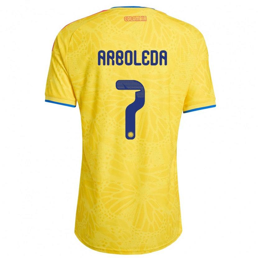 Danxen Men Colombia Cristian Arboleda #7 Yellow Blue Red Home Jersey 26-28 T-Shirt