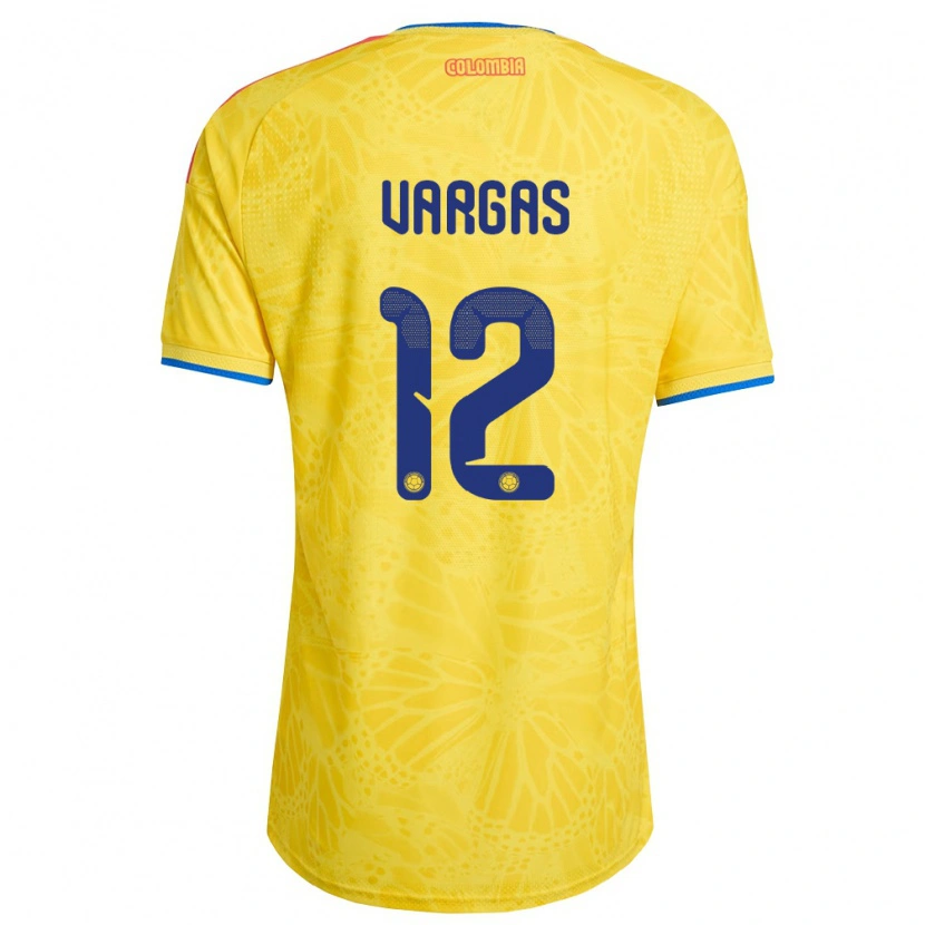 Danxen Men Colombia Camilo Vargas #12 Yellow Blue Red Home Jersey 26-28 T-Shirt