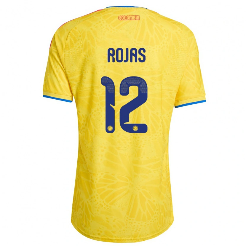 Danxen Men Colombia Alexéi Rojas #12 Yellow Blue Red Home Jersey 26-28 T-Shirt