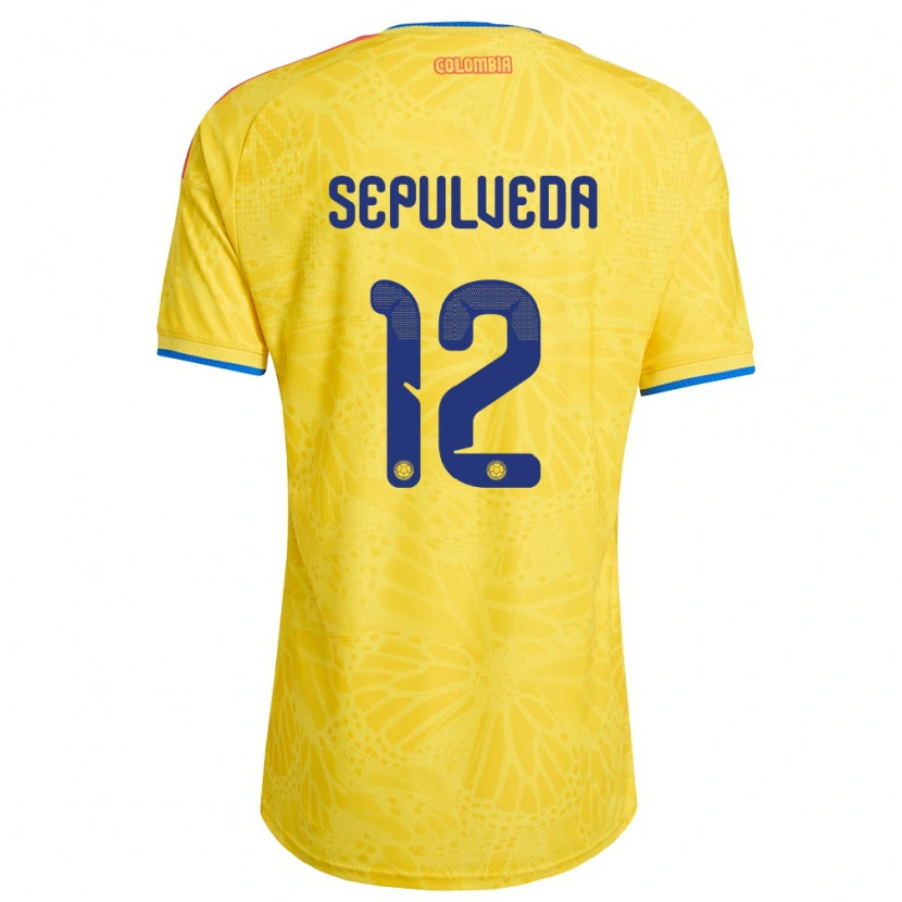 Danxen Men Colombia Sandra Sepúlveda #12 Yellow Blue Red Home Jersey 26-28 T-Shirt