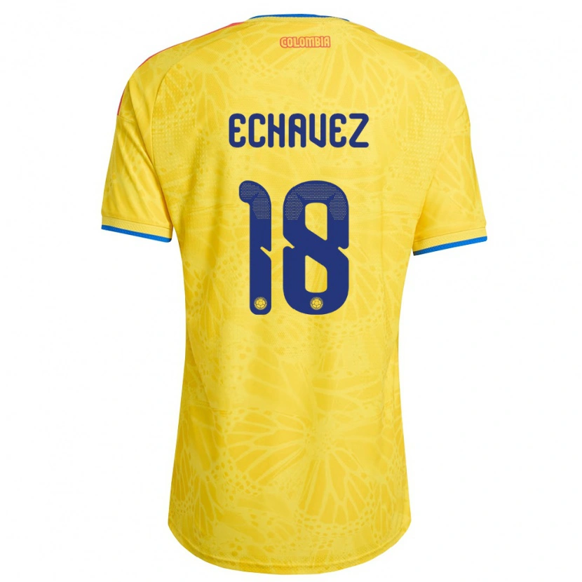 Danxen Men Colombia Jhon Echavez #18 Yellow Blue Red Home Jersey 26-28 T-Shirt