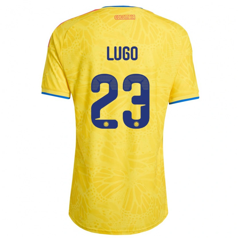 Danxen Men Colombia Michelle Lugo #23 Yellow Blue Red Home Jersey 26-28 T-Shirt