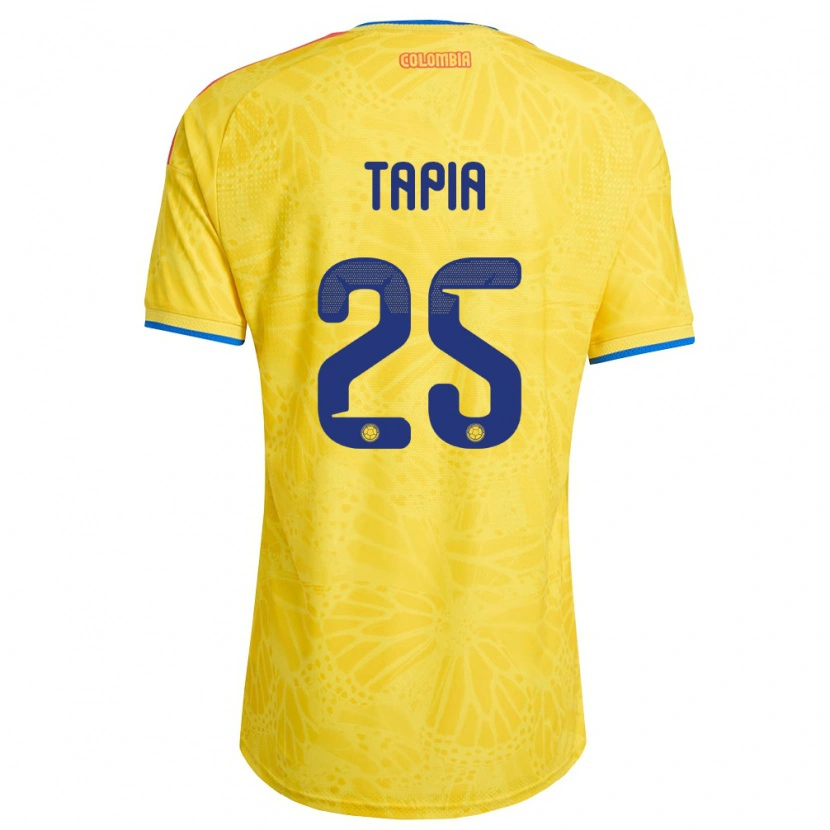 Danxen Men Colombia Katherine Tapia #25 Yellow Blue Red Home Jersey 26-28 T-Shirt
