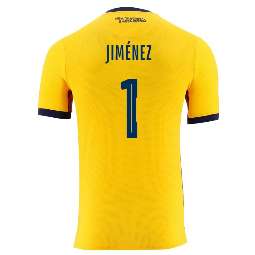 Danxen Men Ecuador Tony Jimenez #1 Yellow Navy Home Jersey 26-28 T-Shirt