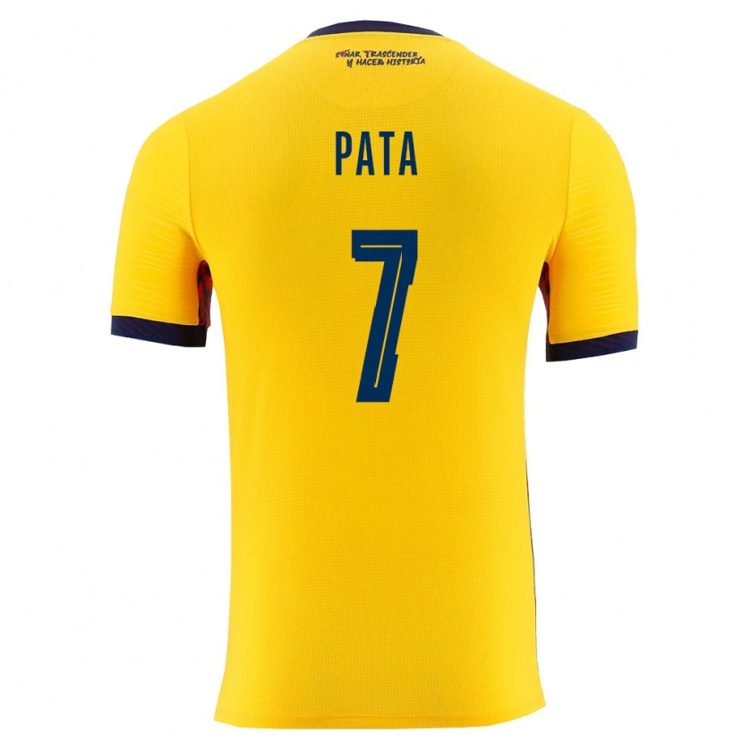 Danxen Men Ecuador Emerson Pata #7 Yellow Navy Home Jersey 26-28 T-Shirt