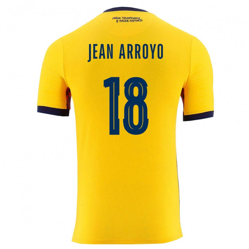 Danxen Men Ecuador Jean Arroyo #18 Yellow Navy Home Jersey 26-28 T-Shirt