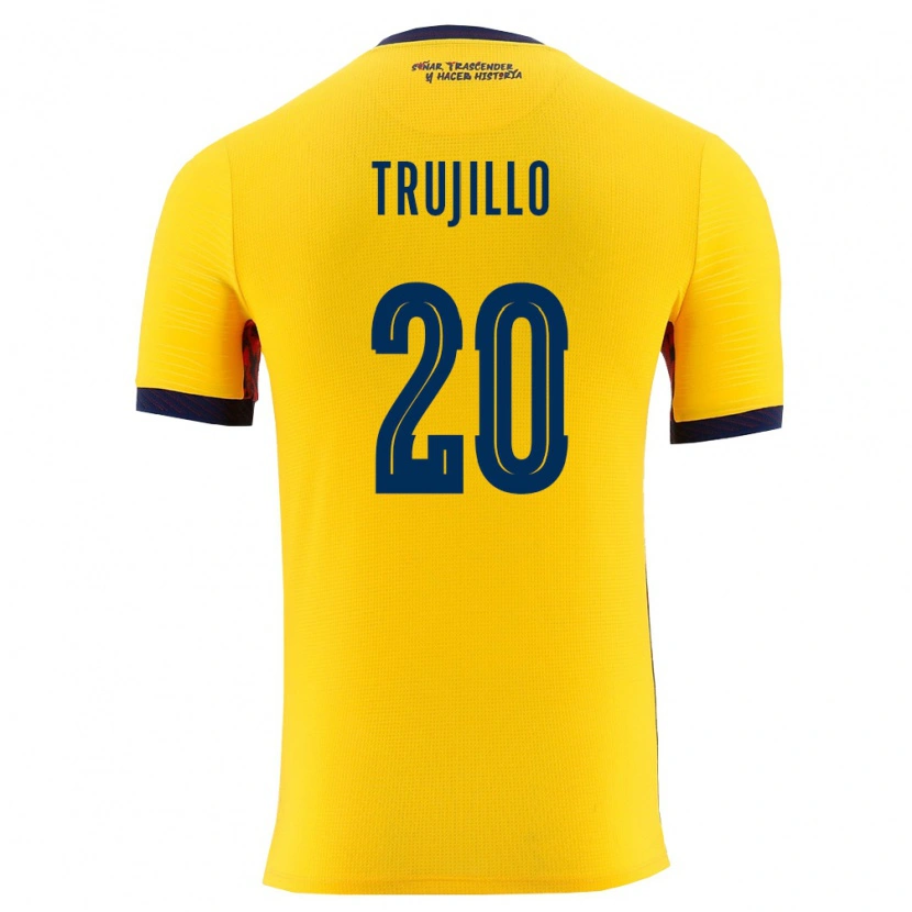 Danxen Men Ecuador Isabel Trujillo #20 Yellow Navy Home Jersey 26-28 T-Shirt