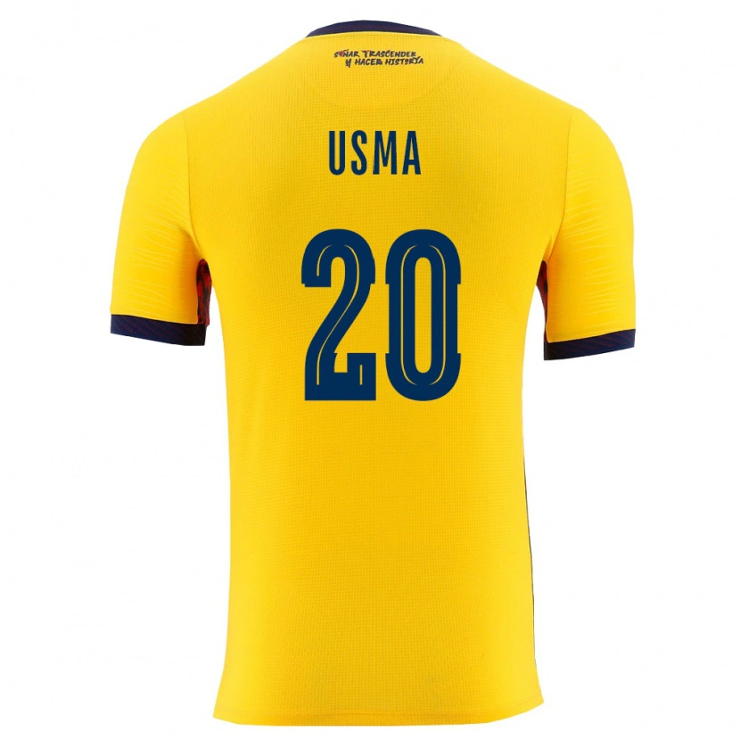 Danxen Men Ecuador Juan Usma #20 Yellow Navy Home Jersey 26-28 T-Shirt