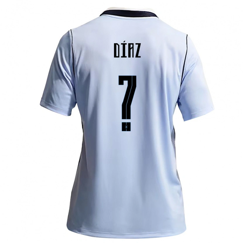 Danxen Men Uruguay Mateo Díaz #0 Sky Blue White Home Jersey 26-28 T-Shirt
