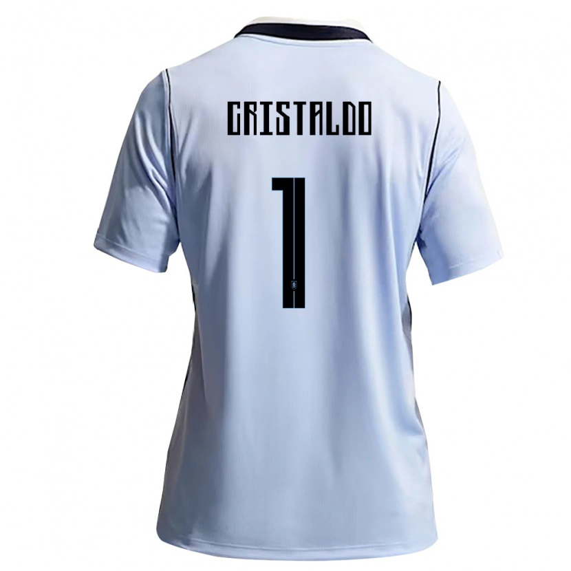Danxen Men Uruguay Fabian Cristaldo #1 Sky Blue White Home Jersey 26-28 T-Shirt