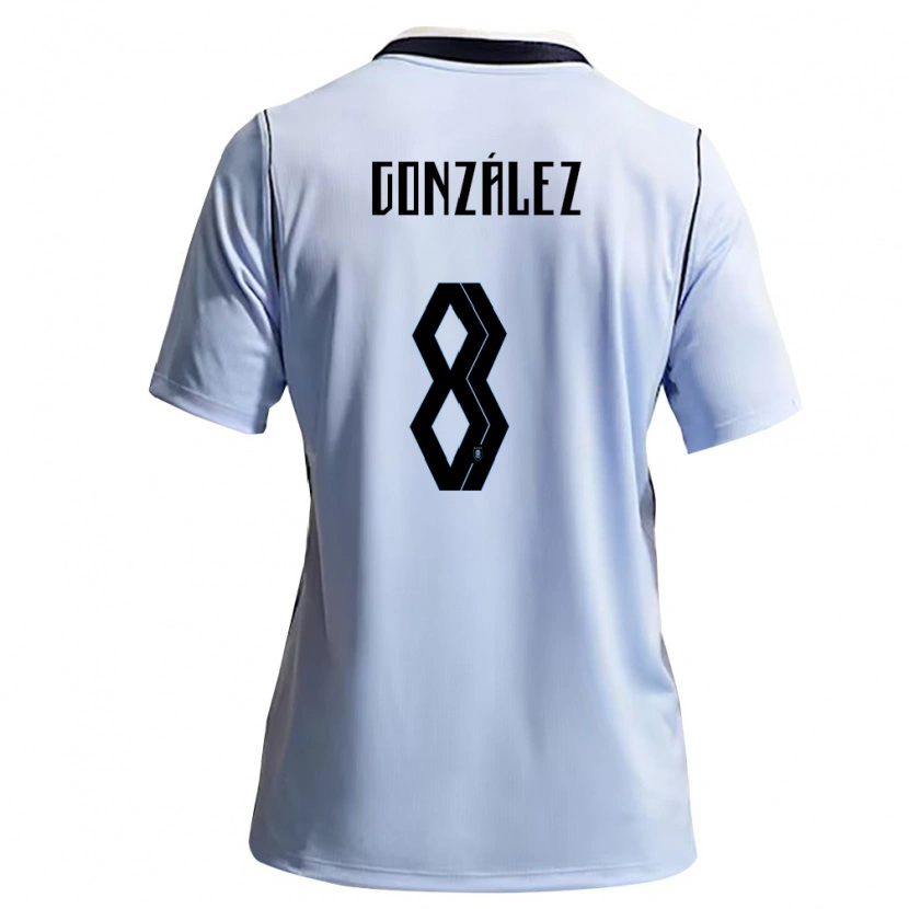 Danxen Men Uruguay Luciano Gonzalez #8 Sky Blue White Home Jersey 26-28 T-Shirt