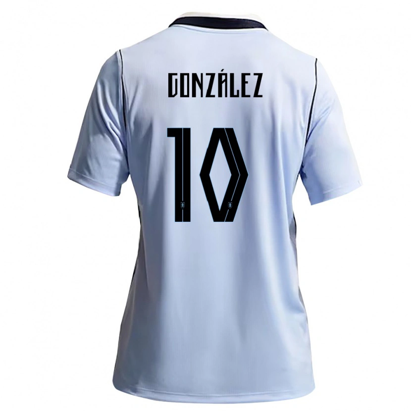 Danxen Men Uruguay Franco Gonzalez #10 Sky Blue White Home Jersey 26-28 T-Shirt