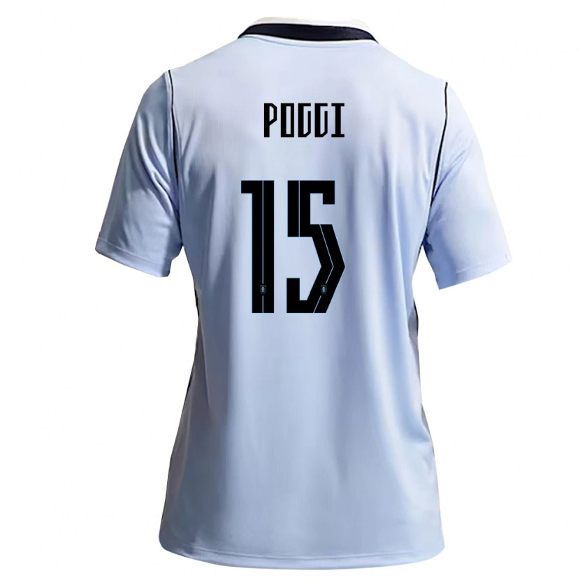 Danxen Men Uruguay Vicente Poggi #15 Sky Blue White Home Jersey 26-28 T-Shirt