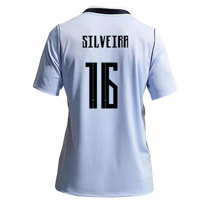 Danxen Men Uruguay Lautaro Silveira #16 Sky Blue White Home Jersey 26-28 T-Shirt