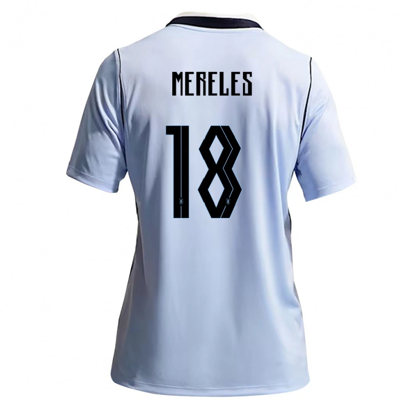 Danxen Men Uruguay Exequiel Mereles #18 Sky Blue White Home Jersey 26-28 T-Shirt
