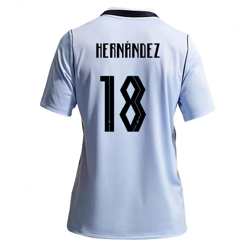 Danxen Men Uruguay Tomás Hernández #18 Sky Blue White Home Jersey 26-28 T-Shirt