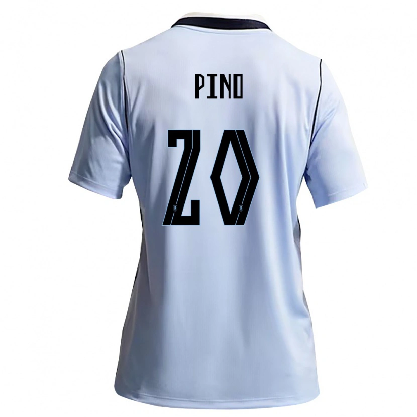 Danxen Men Uruguay Lucas Pino #20 Sky Blue White Home Jersey 26-28 T-Shirt