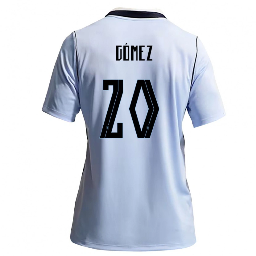 Danxen Men Uruguay Luciana Gomez #20 Sky Blue White Home Jersey 26-28 T-Shirt