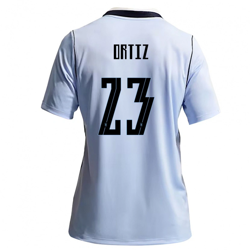 Danxen Men Uruguay Felipe Ortiz #23 Sky Blue White Home Jersey 26-28 T-Shirt