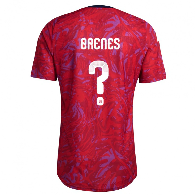 Danxen Men Costa Rica Jefferson Brenes #0 Red Purple Navy Home Jersey 26-28 T-Shirt