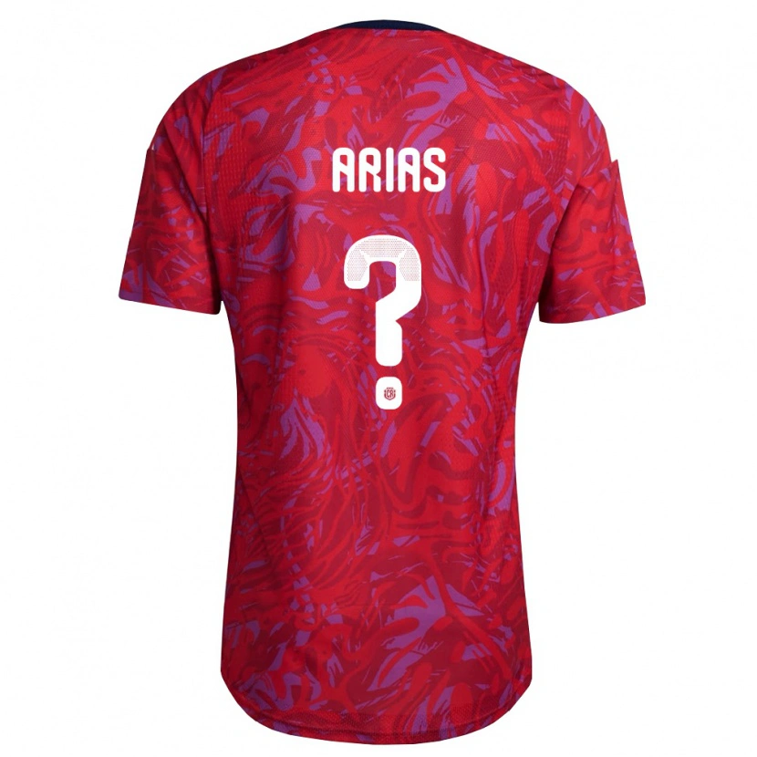 Danxen Men Costa Rica Jose Arias #0 Red Purple Navy Home Jersey 26-28 T-Shirt