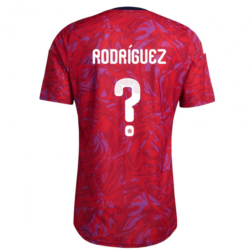 Danxen Men Costa Rica Bradley Rodriguez #0 Red Purple Navy Home Jersey 26-28 T-Shirt