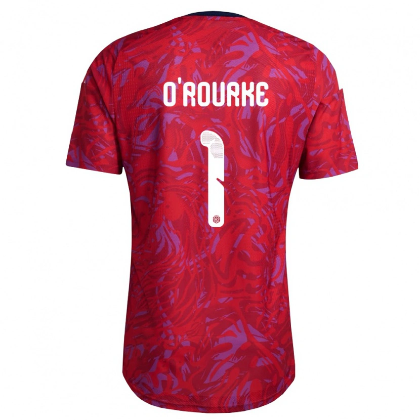 Danxen Men Costa Rica Ian O'rourke #1 Red Purple Navy Home Jersey 26-28 T-Shirt
