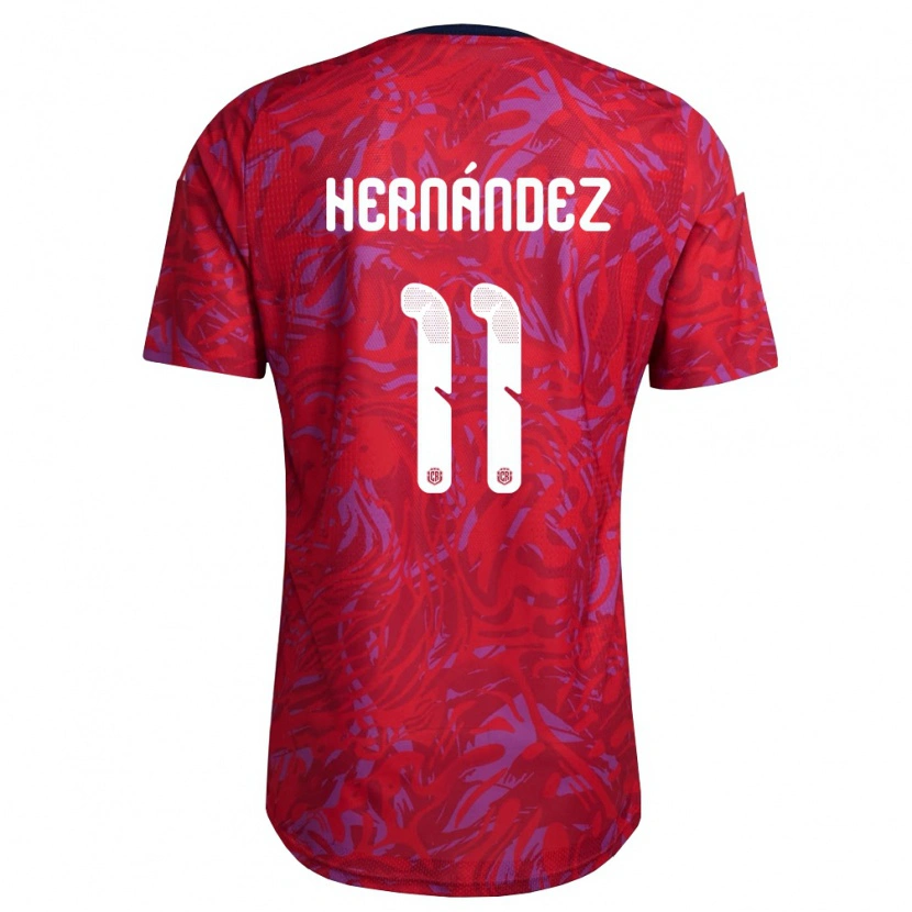 Danxen Men Costa Rica Anthony Hernández #11 Red Purple Navy Home Jersey 26-28 T-Shirt