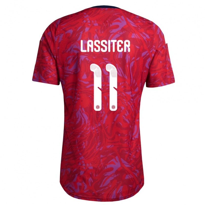 Danxen Men Costa Rica Ariel Lassiter #11 Red Purple Navy Home Jersey 26-28 T-Shirt