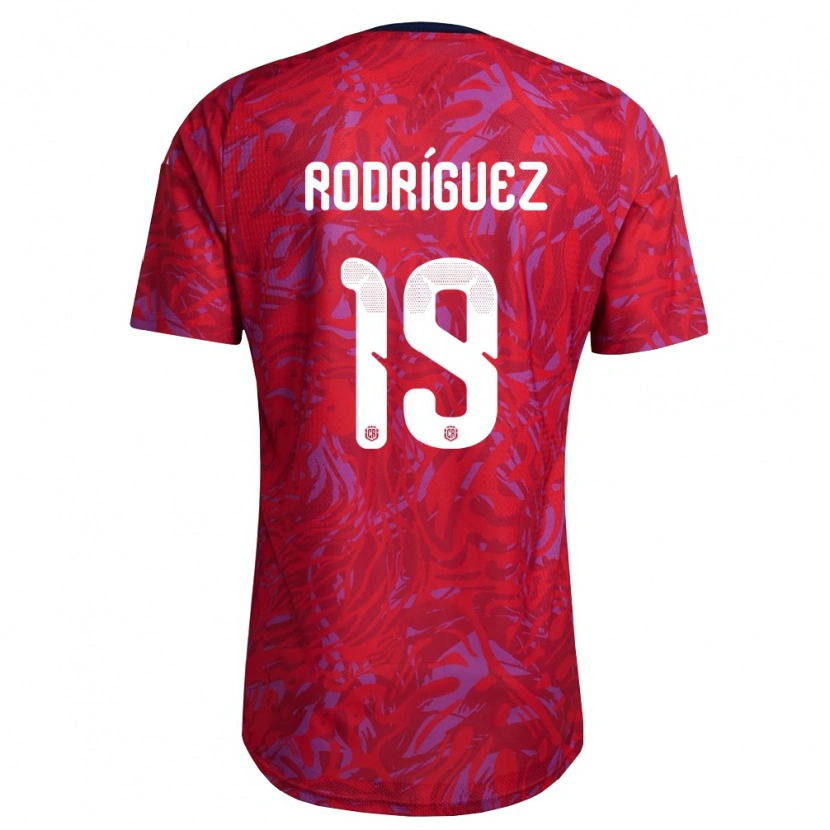 Danxen Men Costa Rica Luis Rodríguez #19 Red Purple Navy Home Jersey 26-28 T-Shirt