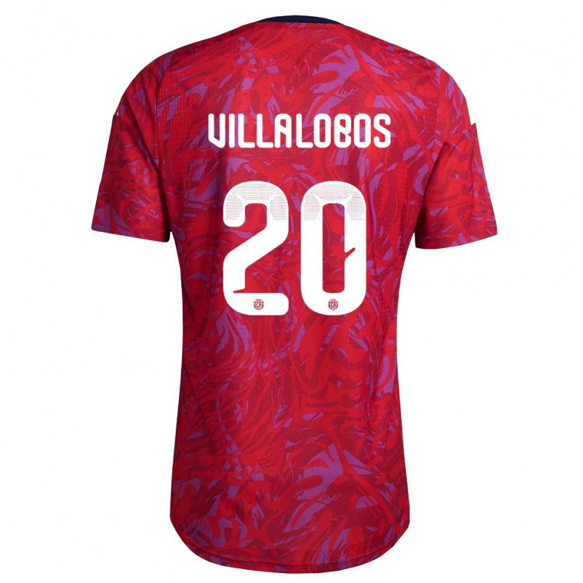 Danxen Men Costa Rica Fabiola Villalobos #20 Red Purple Navy Home Jersey 26-28 T-Shirt