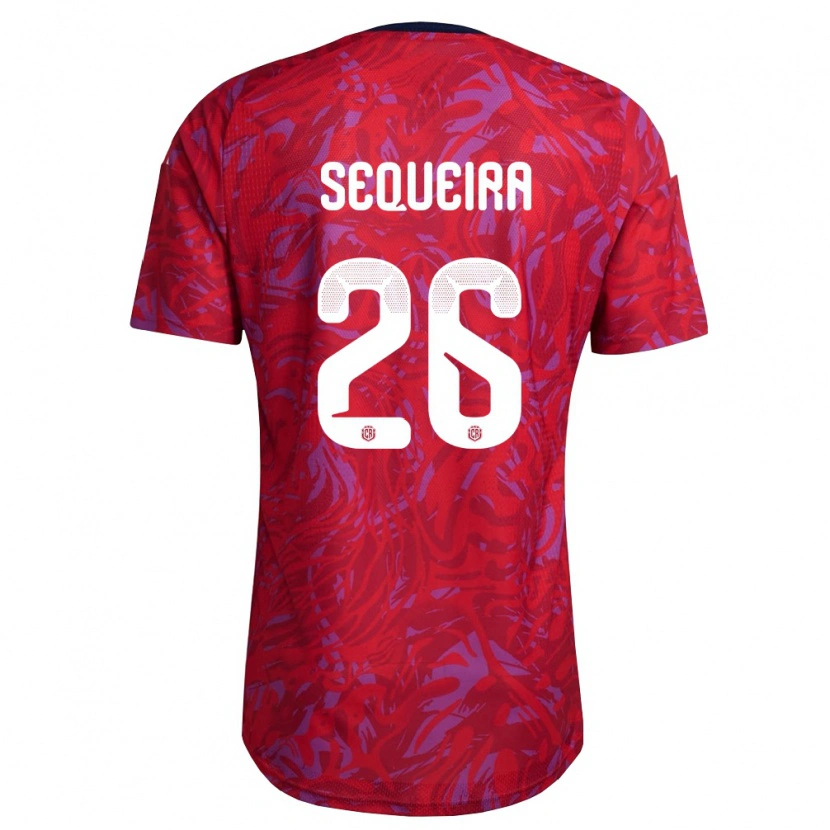 Danxen Men Costa Rica Douglas Sequeira #26 Red Purple Navy Home Jersey 26-28 T-Shirt