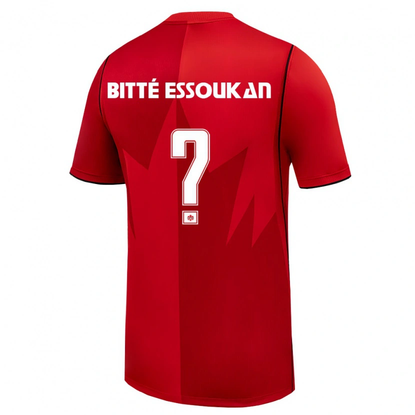 Danxen Men Canada Oliver Bitté Essoukan #0 Red White Home Jersey 26-28 T-Shirt