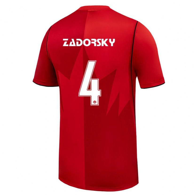 Danxen Men Canada Shelina Zadorsky #4 Red White Home Jersey 26-28 T-Shirt