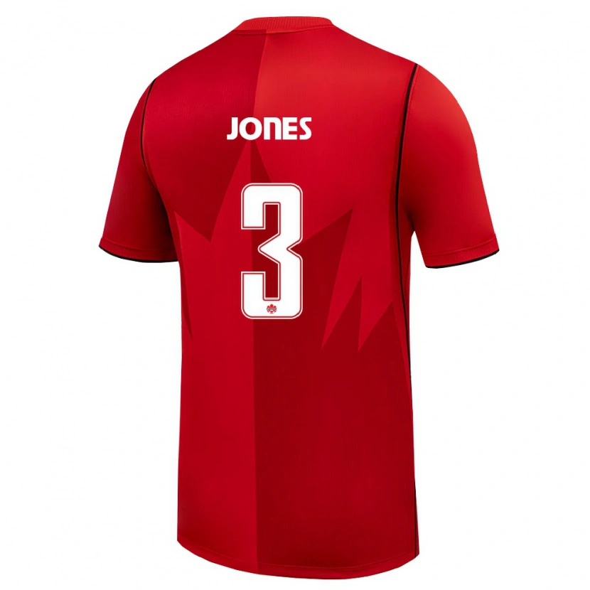 Danxen Men Canada Alfie Jones #3 Red White Home Jersey 26-28 T-Shirt