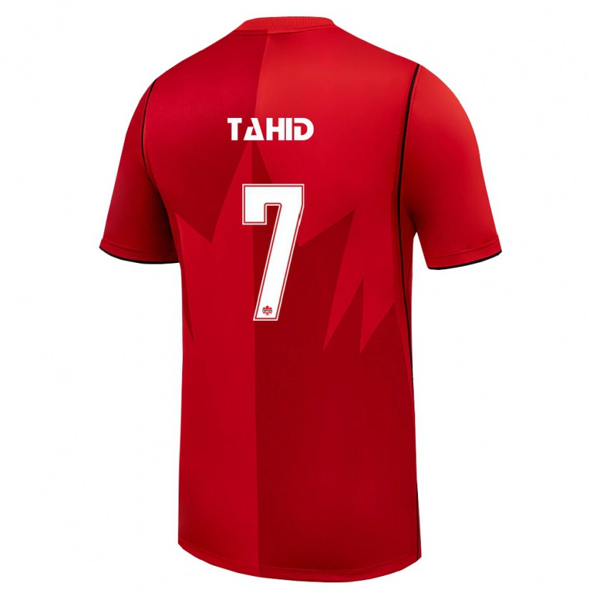 Danxen Men Canada Taryck Tahid #7 Red White Home Jersey 26-28 T-Shirt