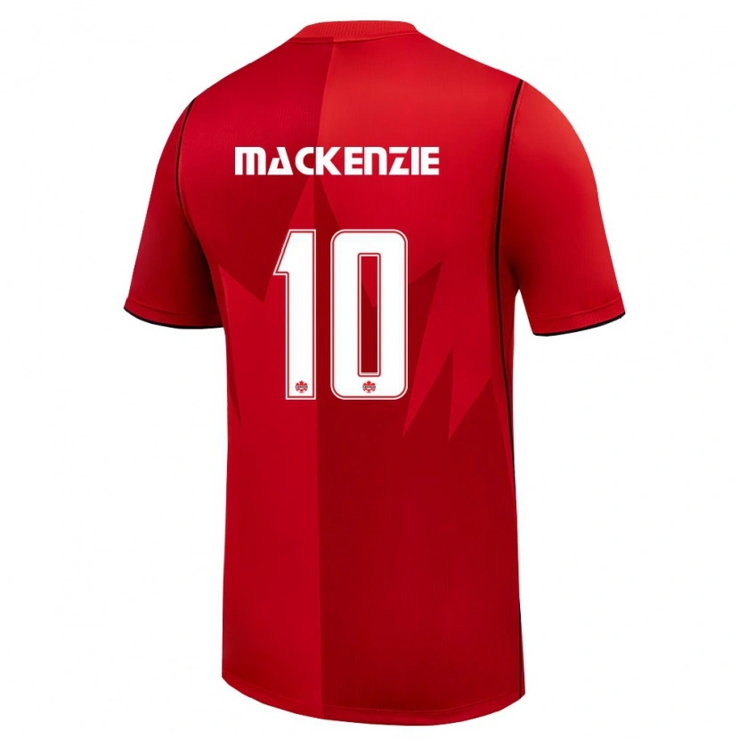 Danxen Men Canada Liam Mackenzie #10 Red White Home Jersey 26-28 T-Shirt