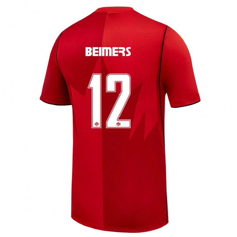 Danxen Men Canada Milo Beimers #12 Red White Home Jersey 26-28 T-Shirt
